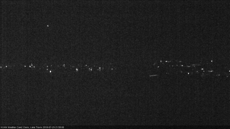 Lake Travis webcam, July 29, 2018 9:00 PM CT