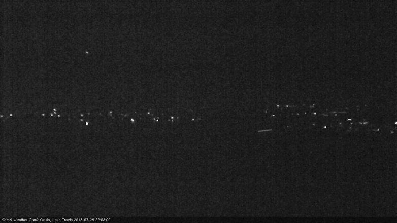 Lake Travis webcam, July 29, 2018 9:05 PM CT