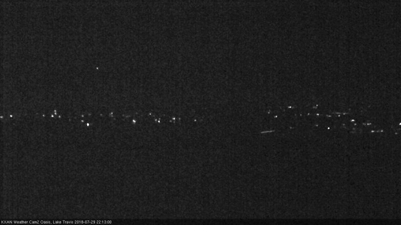 Lake Travis webcam, July 29, 2018 9:15 PM CT