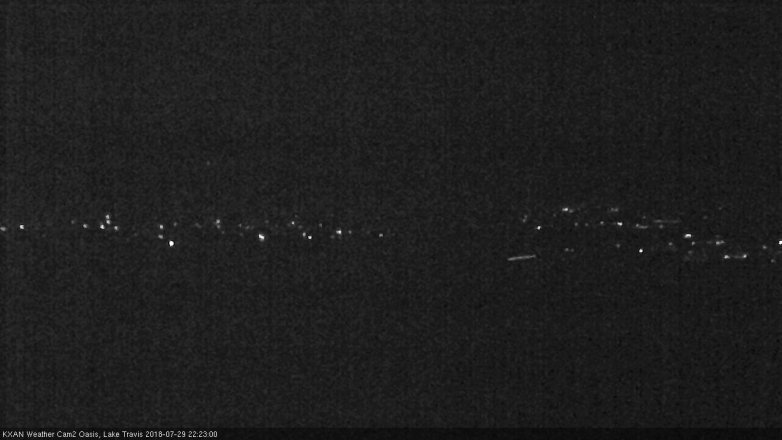 Lake Travis webcam, July 29, 2018 9:25 PM CT