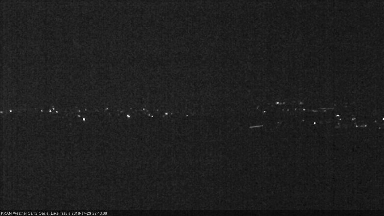 Lake Travis webcam, July 29, 2018 9:45 PM CT