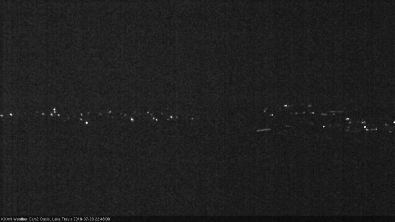 Lake Travis webcam, July 29, 2018 9:50 PM CT