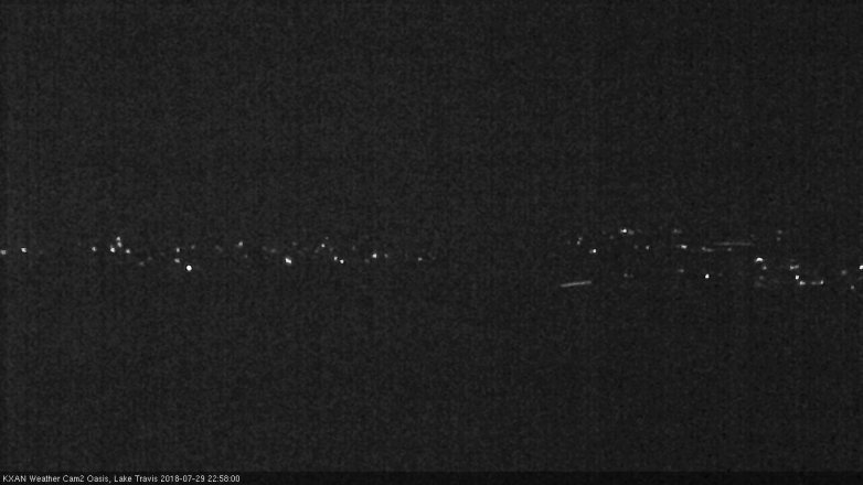 Lake Travis webcam, July 29, 2018 10:00 PM CT