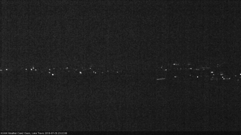 Lake Travis webcam, July 29, 2018 10:25 PM CT