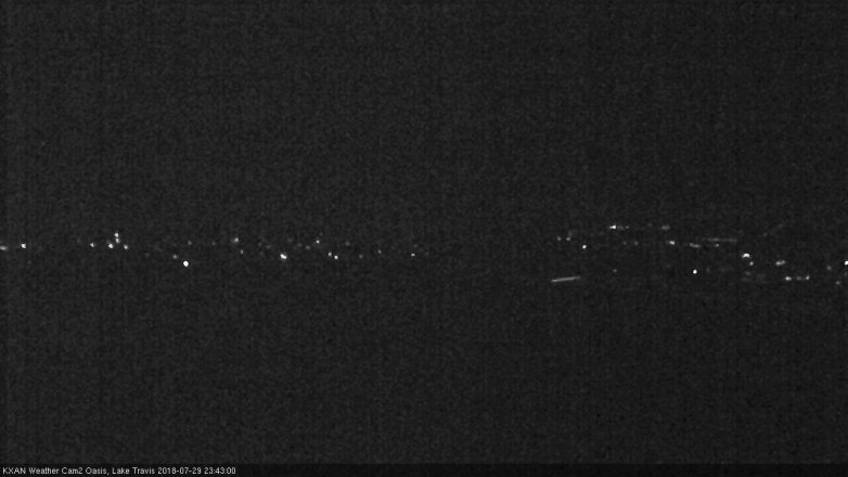 Lake Travis webcam, July 29, 2018 10:45 PM CT