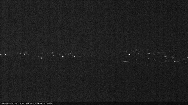 Lake Travis webcam, July 29, 2018 11:00 PM CT