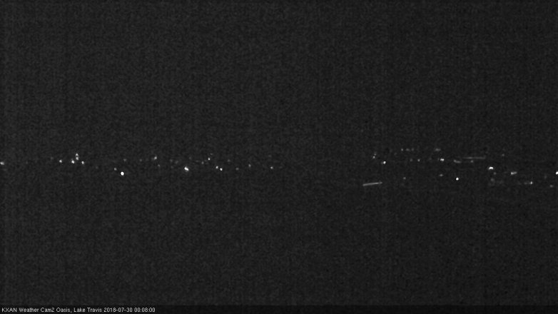 Lake Travis webcam, July 29, 2018 11:10 PM CT