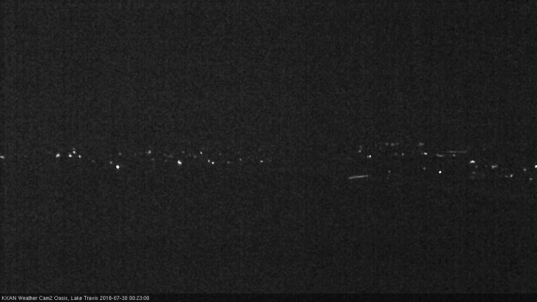 Lake Travis webcam, July 29, 2018 11:25 PM CT