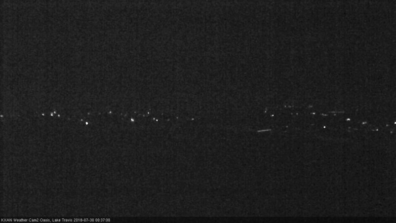 Lake Travis webcam, July 29, 2018 11:40 PM CT