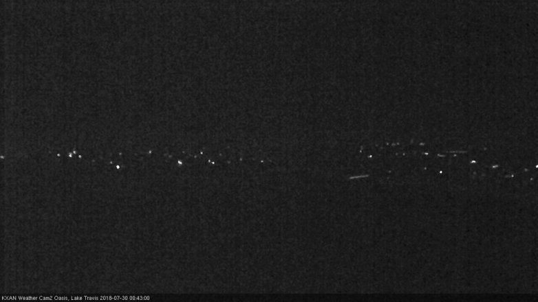Lake Travis webcam, July 29, 2018 11:45 PM CT