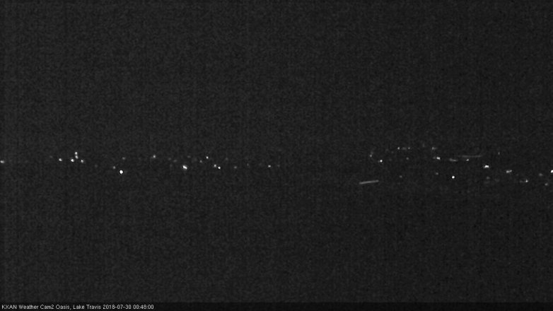 Lake Travis webcam, July 29, 2018 11:50 PM CT