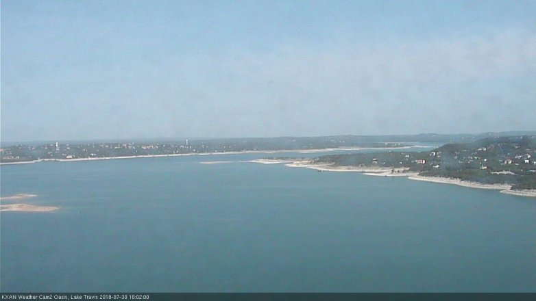 Lake Travis webcam, July 30, 2018 9:05 AM CT