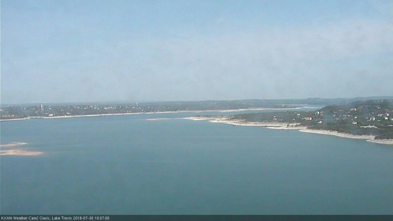 Lake Travis webcam, July 30, 2018 9:10 AM CT