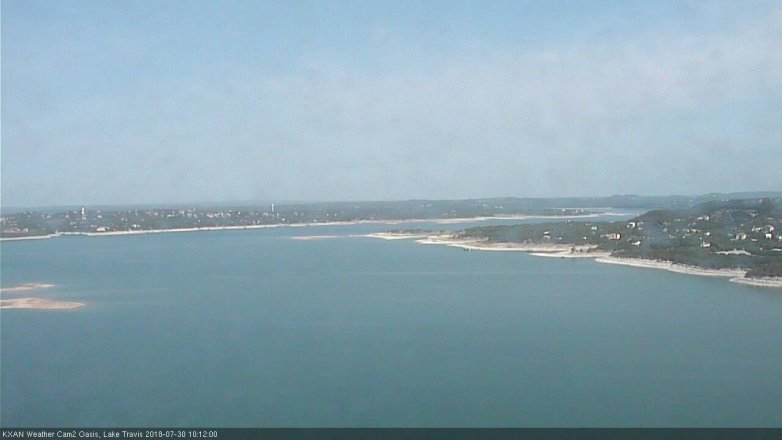 Lake Travis webcam, July 30, 2018 9:15 AM CT