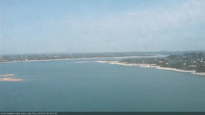 Lake Travis webcam, July 30, 2018 9:20 AM CT