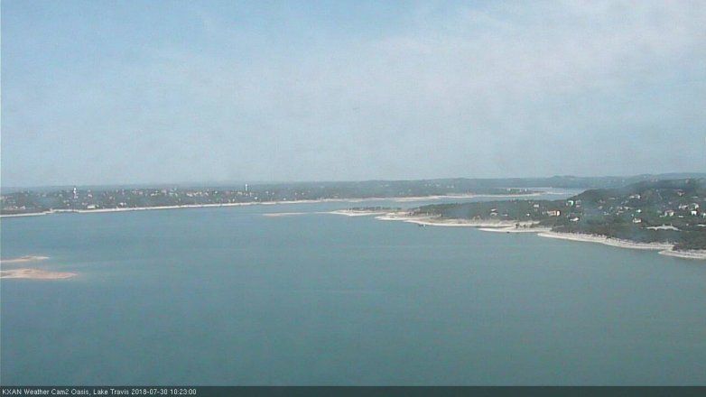 Lake Travis webcam, July 30, 2018 9:25 AM CT