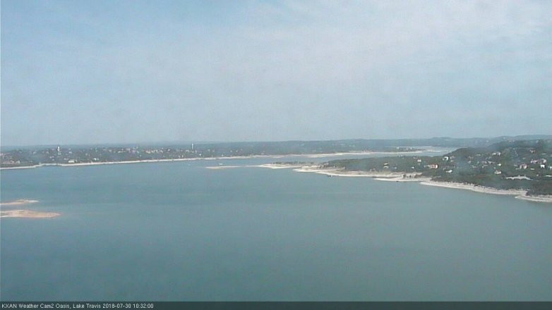 Lake Travis webcam, July 30, 2018 9:35 AM CT