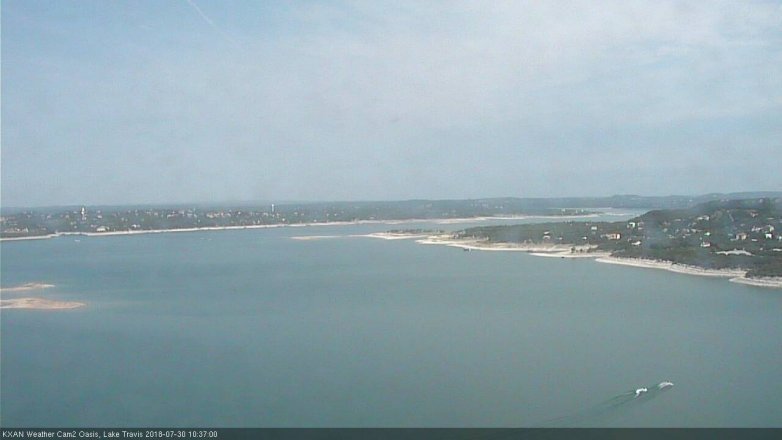 Lake Travis webcam, July 30, 2018 9:40 AM CT