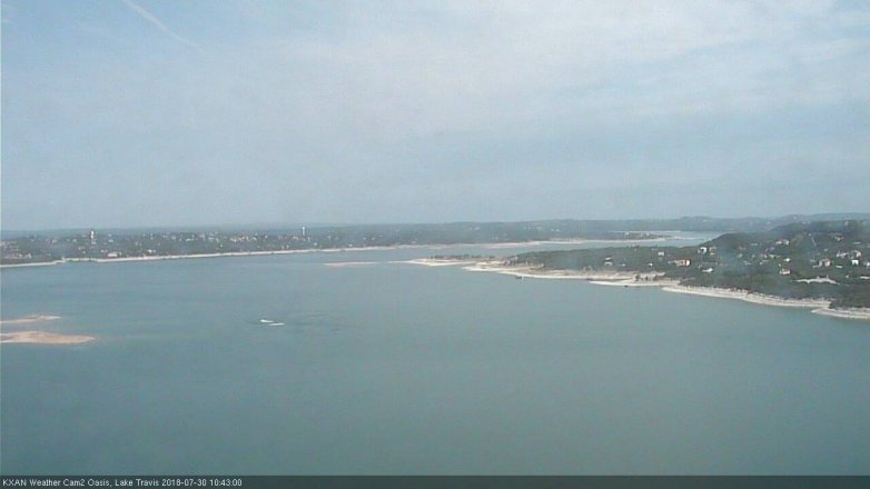 Lake Travis webcam, July 30, 2018 9:45 AM CT