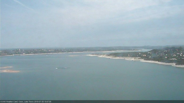 Lake Travis webcam, July 30, 2018 9:50 AM CT