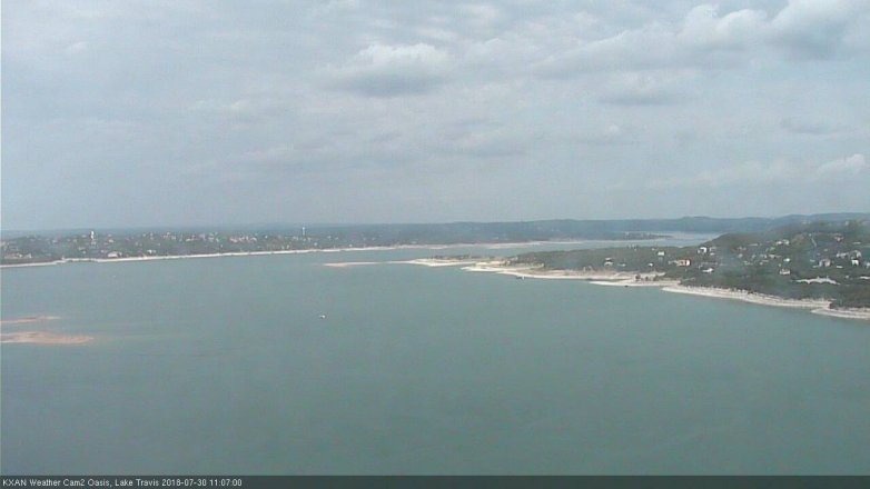 Lake Travis webcam, July 30, 2018 10:10 AM CT