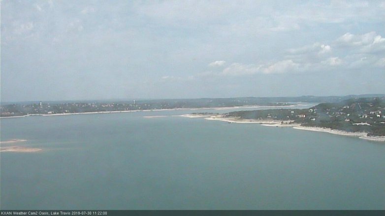 Lake Travis webcam, July 30, 2018 10:25 AM CT