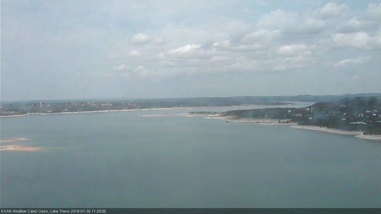 Lake Travis webcam, July 30, 2018 10:30 AM CT