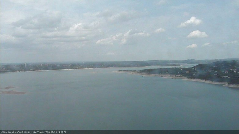 Lake Travis webcam, July 30, 2018 10:40 AM CT