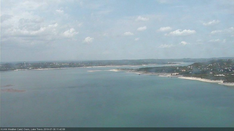 Lake Travis webcam, July 30, 2018 10:45 AM CT
