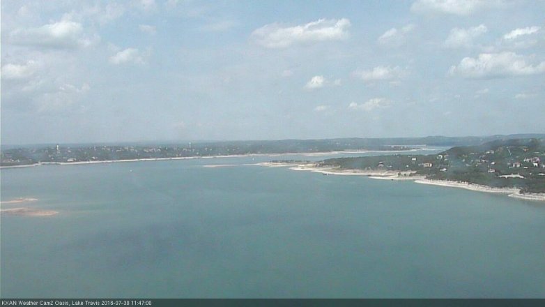 Lake Travis webcam, July 30, 2018 10:50 AM CT