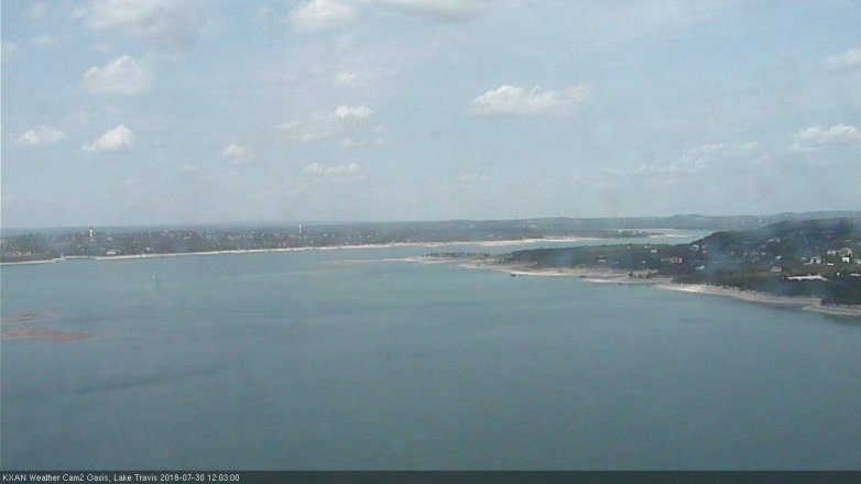 Lake Travis webcam, July 30, 2018 11:05 AM CT