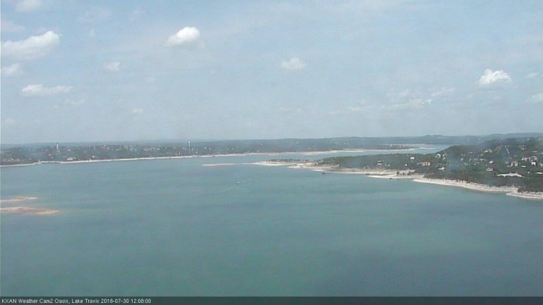 Lake Travis webcam, July 30, 2018 11:10 AM CT