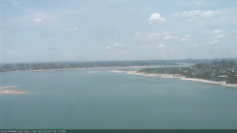Lake Travis webcam, July 30, 2018 11:20 AM CT