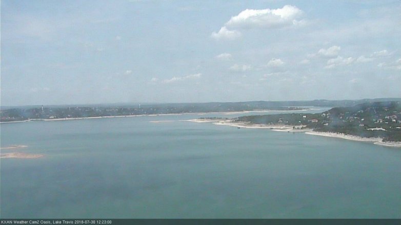 Lake Travis webcam, July 30, 2018 11:25 AM CT