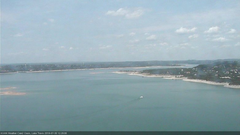 Lake Travis webcam, July 30, 2018 11:30 AM CT