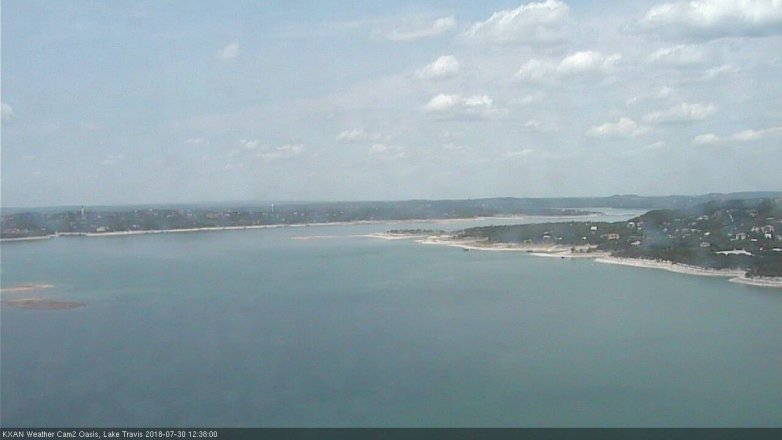 Lake Travis webcam, July 30, 2018 11:40 AM CT