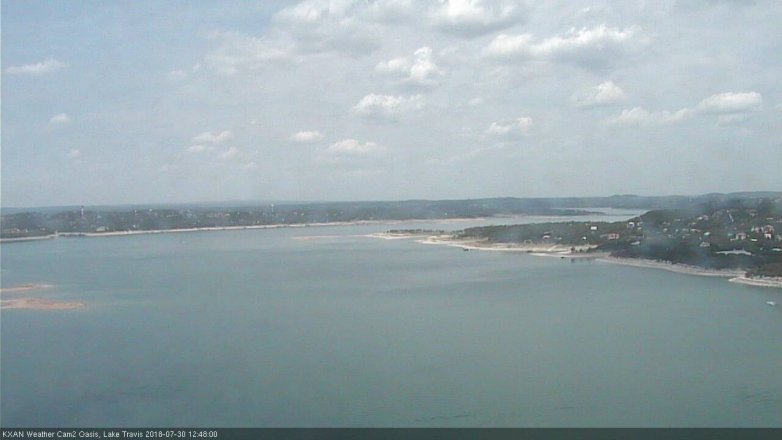 Lake Travis webcam, July 30, 2018 11:50 AM CT