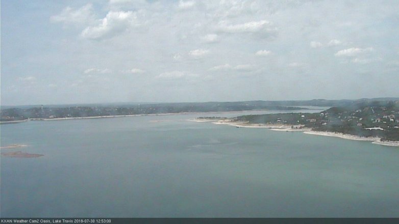 Lake Travis webcam, July 30, 2018 11:55 AM CT