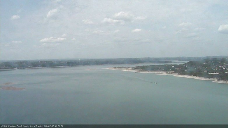 Lake Travis webcam, July 30, 2018 12:00 PM CT