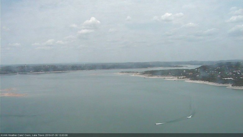 Lake Travis webcam, July 30, 2018 12:05 PM CT