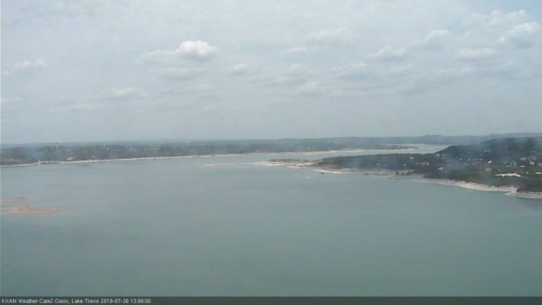 Lake Travis webcam, July 30, 2018 12:10 PM CT