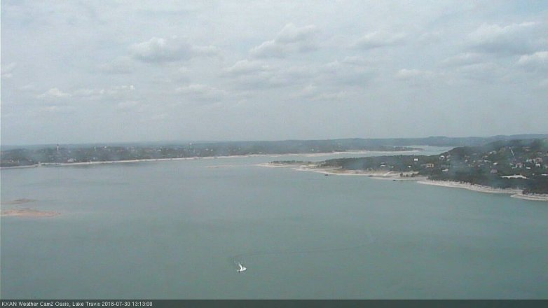 Lake Travis webcam, July 30, 2018 12:15 PM CT