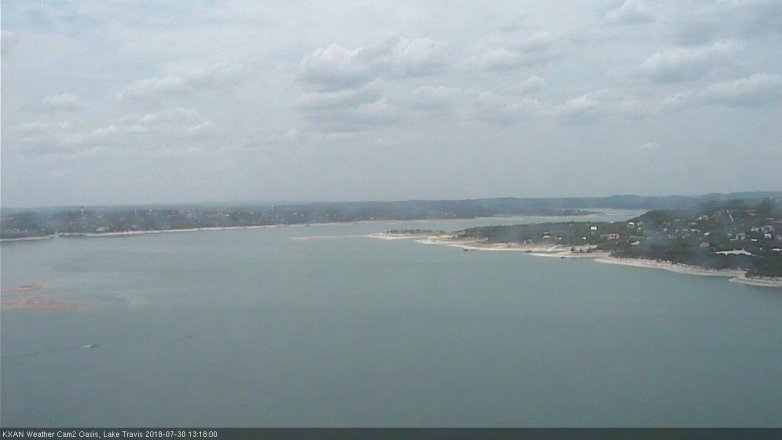 Lake Travis webcam, July 30, 2018 12:20 PM CT