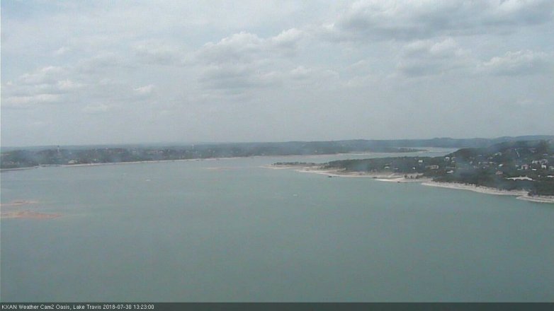 Lake Travis webcam, July 30, 2018 12:25 PM CT