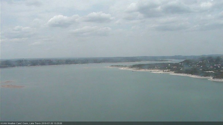 Lake Travis webcam, July 30, 2018 12:30 PM CT
