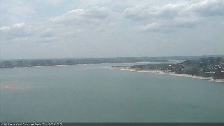 Lake Travis webcam, July 30, 2018 12:40 PM CT