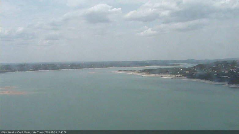 Lake Travis webcam, July 30, 2018 12:45 PM CT