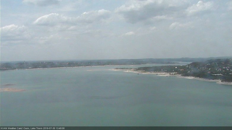 Lake Travis webcam, July 30, 2018 12:50 PM CT
