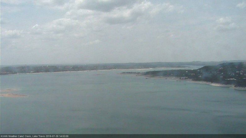 Lake Travis webcam, July 30, 2018 1:05 PM CT