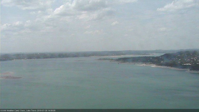 Lake Travis webcam, July 30, 2018 1:10 PM CT